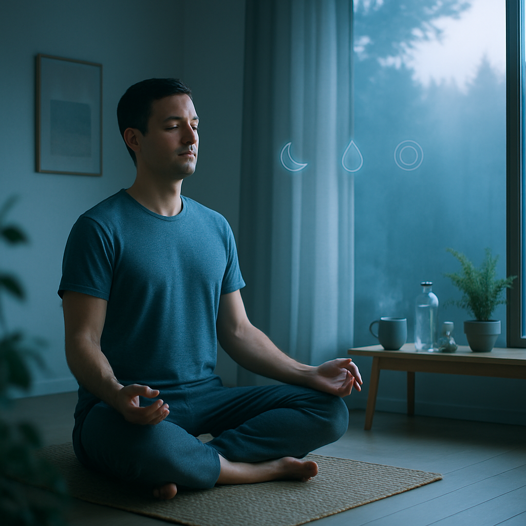 App preview showing sleep, relax, and focus modes